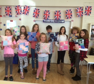Work by the Young Quilters at Christmas 2012 Workshop Photo of Young Quilters' work